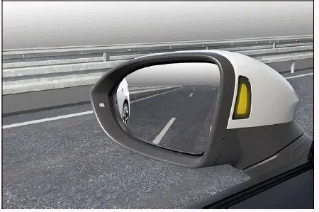 Volkswagen ID.4 affichage assistant changement de voie rétroviseur