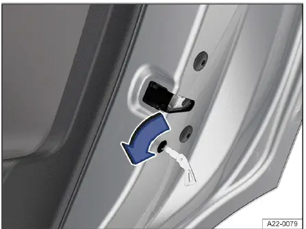 Volkswagen ID.4 verrouillage urgence porte arrière utilisation clé secours