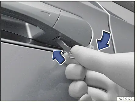 Volkswagen ID.4 retrait cache poignée accès serrure urgence