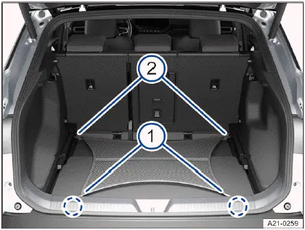 Filet à bagages fixé dans coffre Volkswagen ID.4