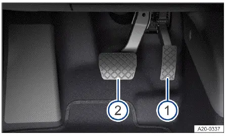 Volkswagen ID.4 pédalier position accélérateur et frein