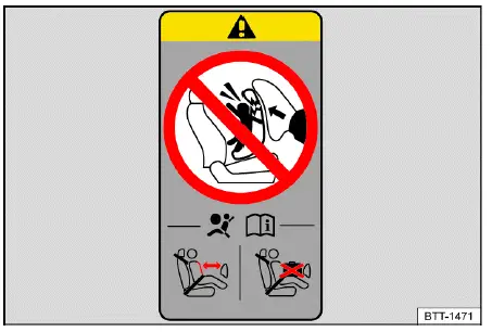 Volkswagen ID.4 étiquette airbag montant B avertissement sécurité