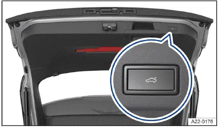 Volkswagen ID.4 bouton fermeture électrique du capot arrière