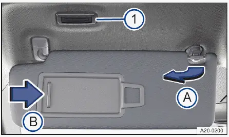 Volkswagen ID.4 pare-soleil avant avec miroir de courtoisie et éclairage