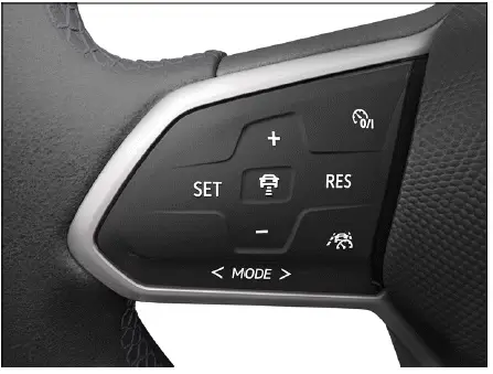 Volkswagen ID.4 commandes régulateur de vitesse côté gauche volant multifonction